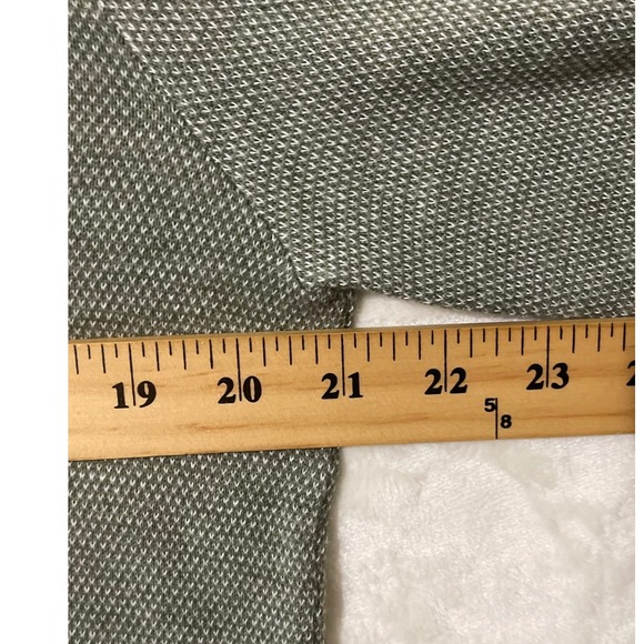 Tahari Men's Wool Blend Long Sleeve Knit Polo Shirt Sage Heather Medium Casual - Picture 4 of 10